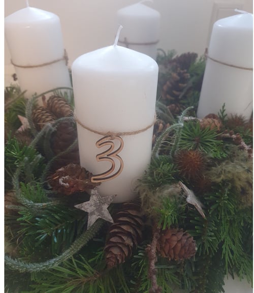 Adventstal i 3 mm krydsfinér fra Hobbydesign by Hjertefryd