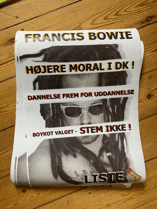 Valgplakat 2011 fra Francis Bowie Shop