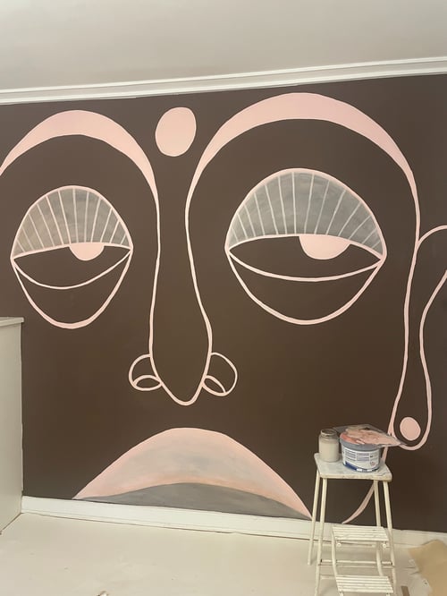 VÆGMALERI fra trinemarlene