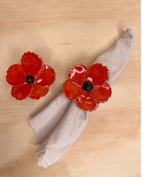 Servietringe i rød fra Sofiececilie