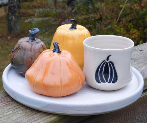 Pynte græskar fra Arf Keramik