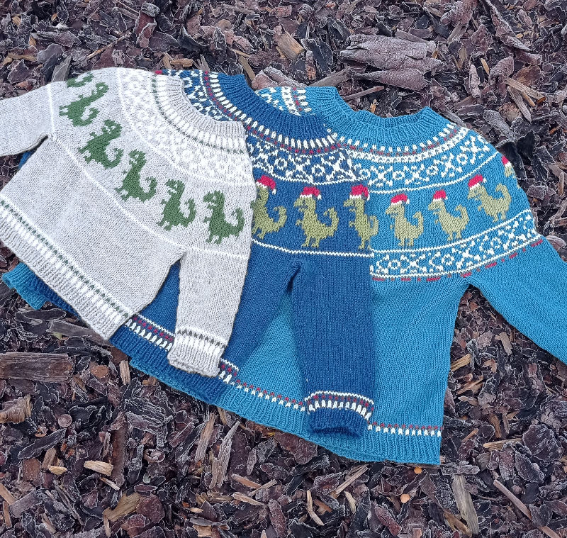 Dino Christmas Sweater - Child - billede 4