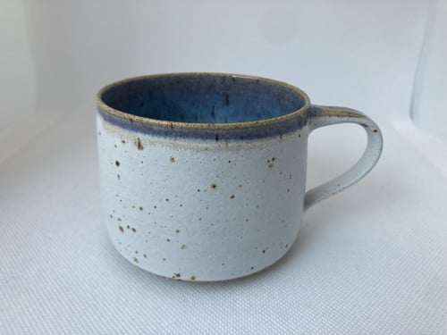 kop hvid mat/blålig blank