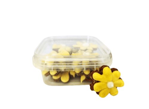 Blomsterpakke - Gul/Hvid Heste Cookies fra Hestegodbidder.dk