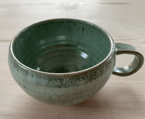 Stor the & Suppekop Kobbergrøn Ø 11,5 cm  h = 7 cm