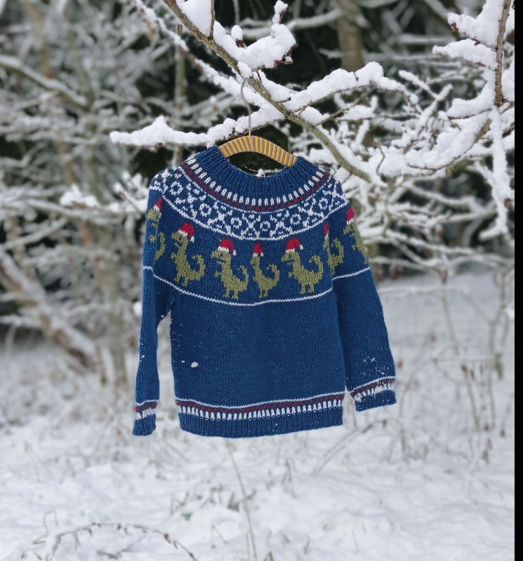 Dino Christmas Sweater - MY SIZE - billede 2
