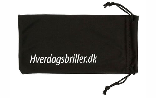 Microfiber solbrille og brille etui med Hverdagsbriller.dk logo fra Accessories.dk