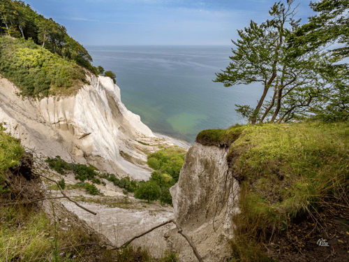 Slugt på Møns klint en smuk sommerdag fra klee-fotokunst.dk