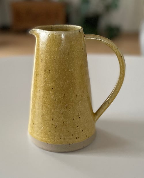 Kande, hørgul - 1,4 liter fra Aaskoven Keramik