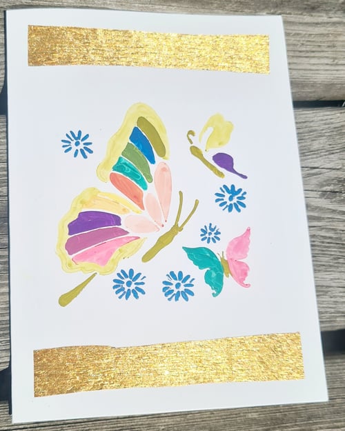 Sommerfugl og guld.  fra Syrene Theresia Design