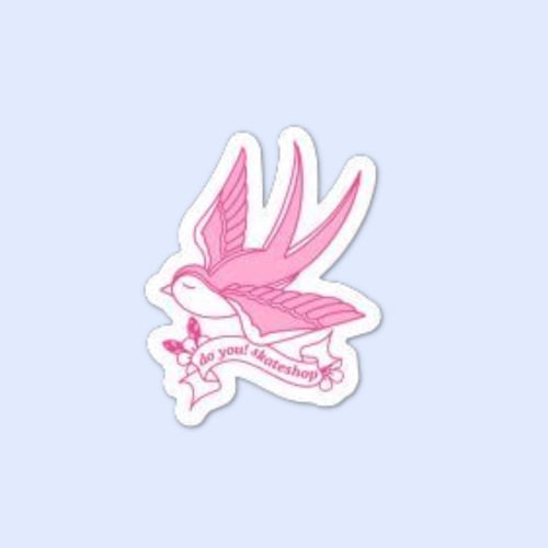 do you! sticker, Pink Swallow fra do you! skateshop 