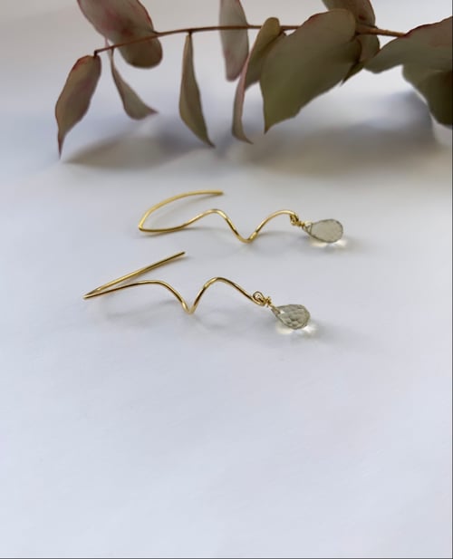 Branch earrings citrin fra Bystougaards.dk