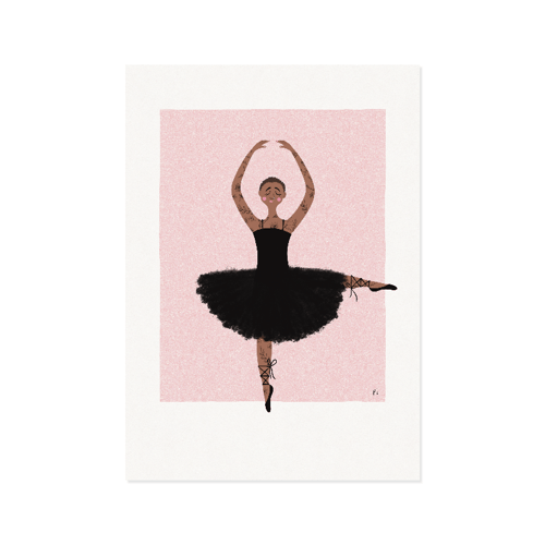 Ballerina – sort – plakat fra Pi Vielsted