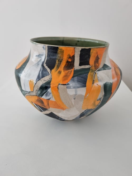 stentøjsvase med farver  fra Keramik af Louise Lange