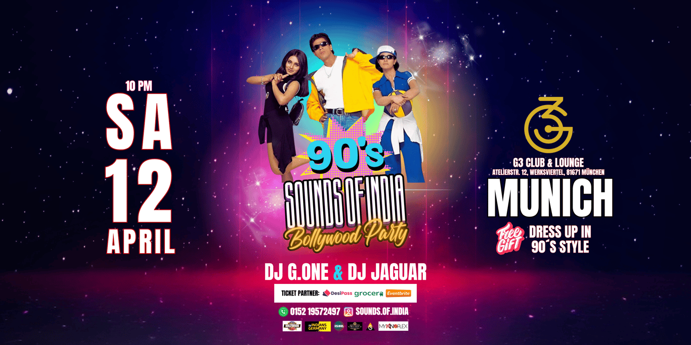 90s BOLLYWOOD PARTY - MUNICH