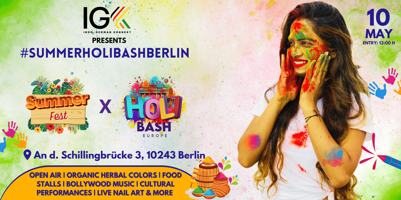 Summer Holi Bash Berlin – Bollywood Music | Food Stalls | Open-Air Party