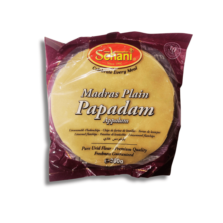 Schani Madras Plain Poppadums (6 inch) 200g
