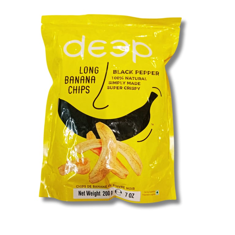 Deep Black Pepper Long Banana Chips 200g
