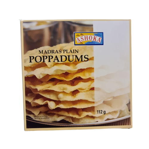 Ashoka Madras Spicy Poppadums 112g