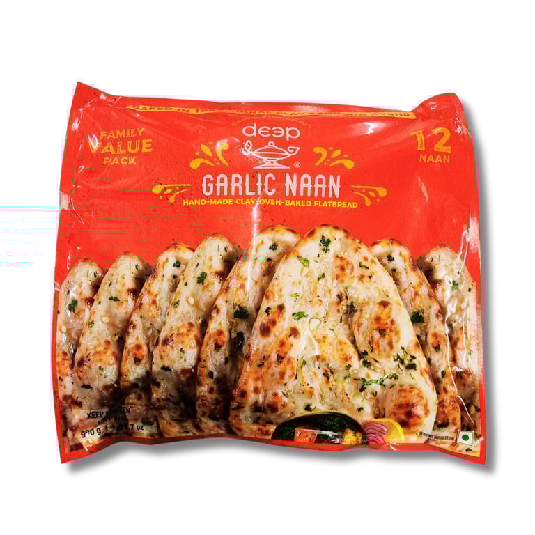 Deep Garlic Naan Family Pack 900g