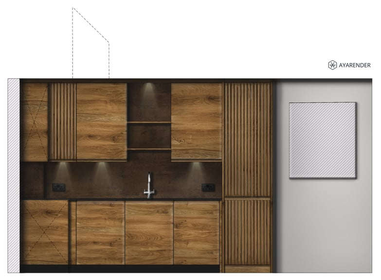 Rendered elevation example