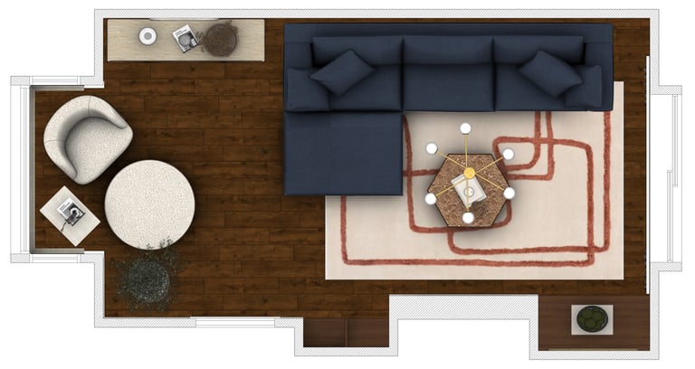 Rendered floor plan example
