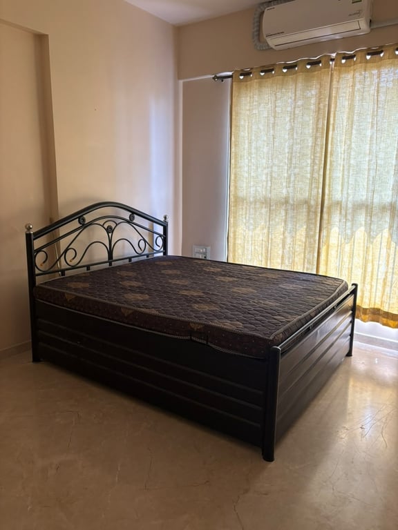 Metal Queen Size Bed with Box Storage and Mattress