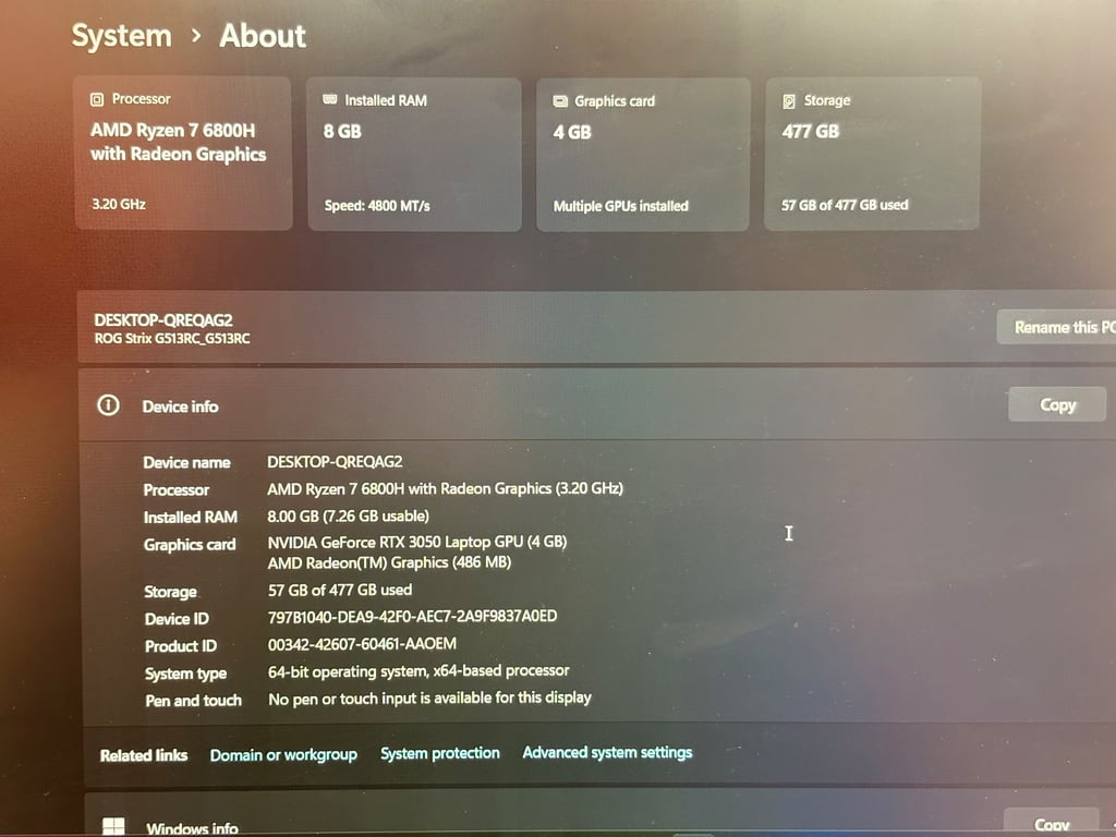 ASUS ROG Strix G15 (2022) AMD Ryzen 7 6000 Series 144Hz Gaming Laptop, photo 5