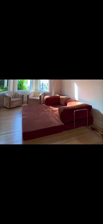 Convertible Velvet Fold-Out Sofa Bed