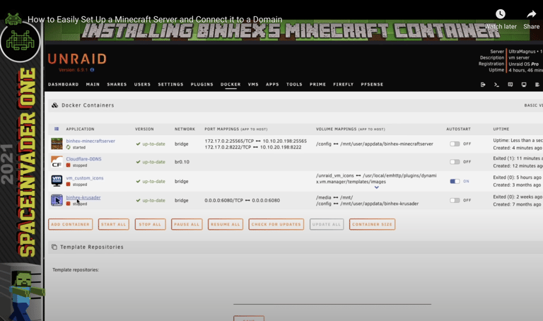 Minecraft spaceinvaderone