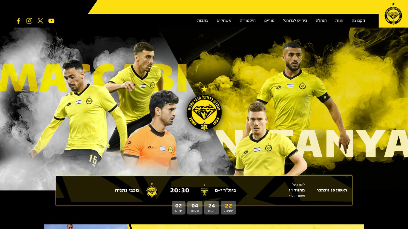 מכבי נתניה | חוויית כדורגל דיגיטלית מתקדמת