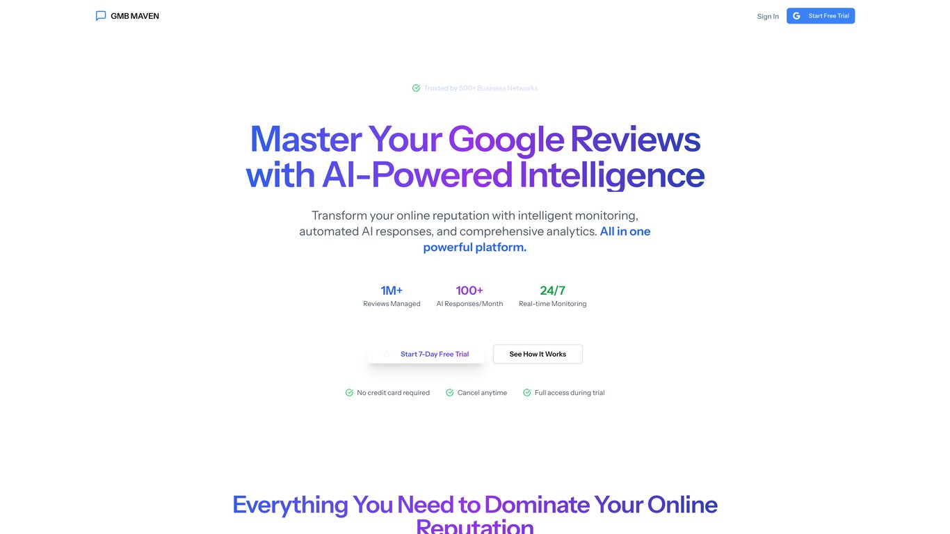 GMB Maven | מערכת ניהול ביקורות Google Reviews