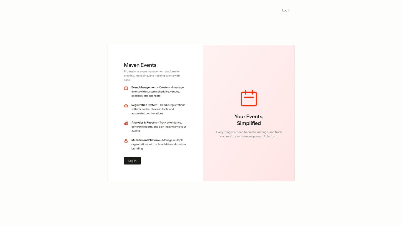 Maven Events | מערכת ניהול אירועים חדשנית