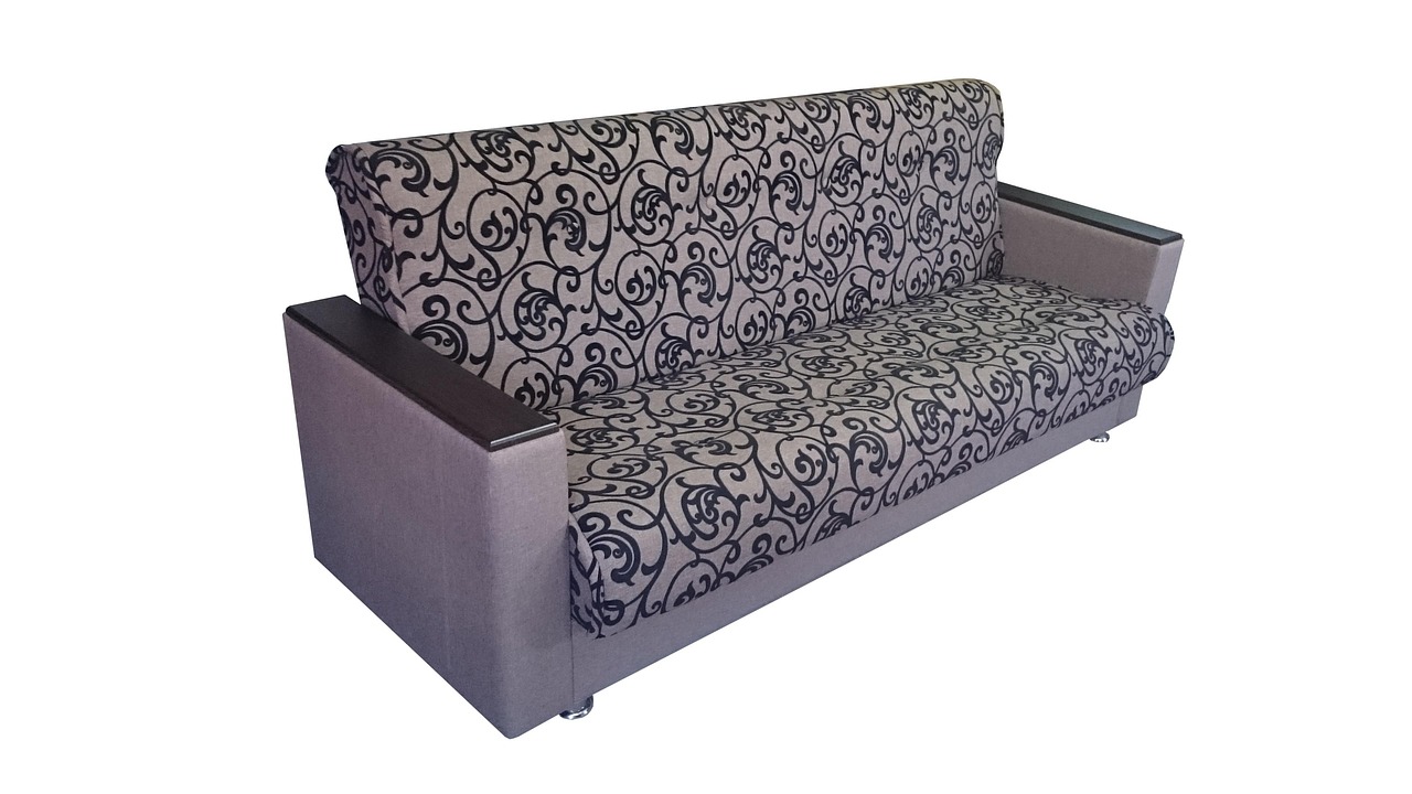 Modern patterned sofa furniture in an interior setting suitable for home lifestyle context