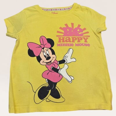 Yellow Minnie Mouse T-Shirt, 2-3Y