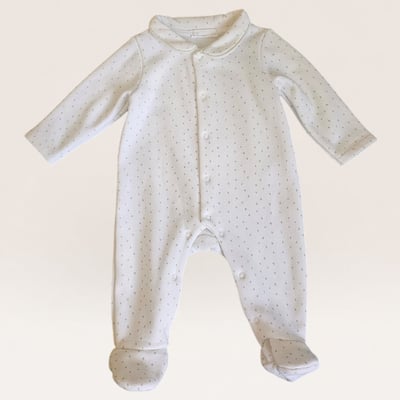 Polka Dot Footed Sleepsuit 3-6 m