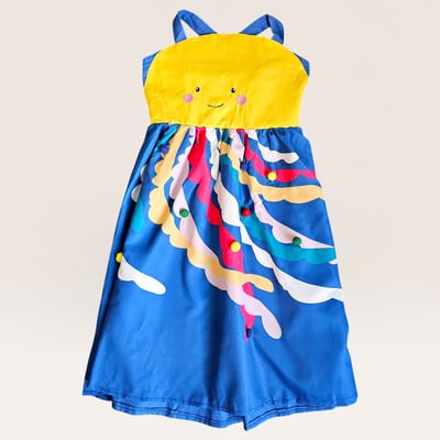 Colorful Dress with Rainbow Pattern - 8/9 year old