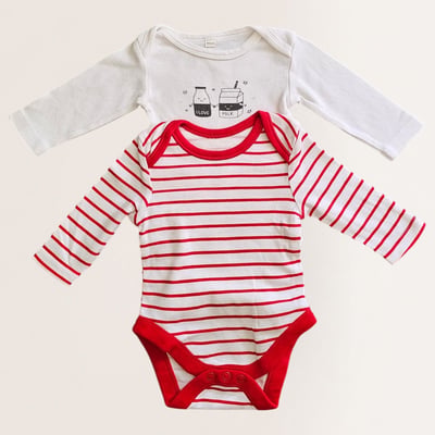 Long-Sleeve Baby Bodysuit set of 2