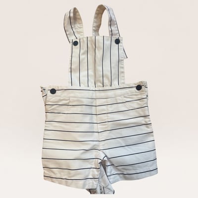 Striped Overall Shorts