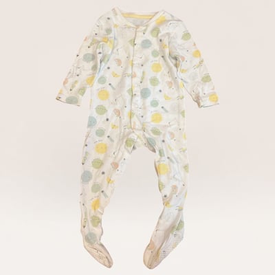 Footed Sleepsuit with Space Print