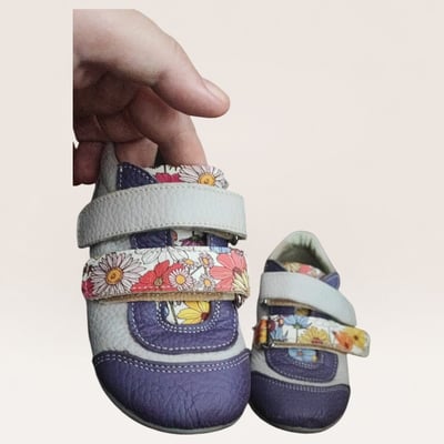 AriAna Kids' Floral 100% Leather Shoes