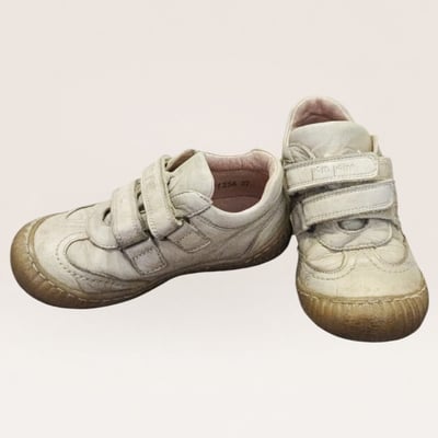 Pom Pom 100% leather Kids' Velcro Sneakers