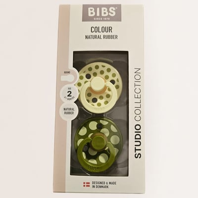 BIBS Studio Collection Natural Rubber Pacifiers, Size 2