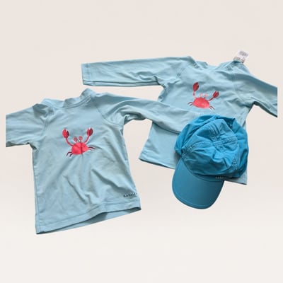 Nabaiji Kids' Swim Set with Crab Print