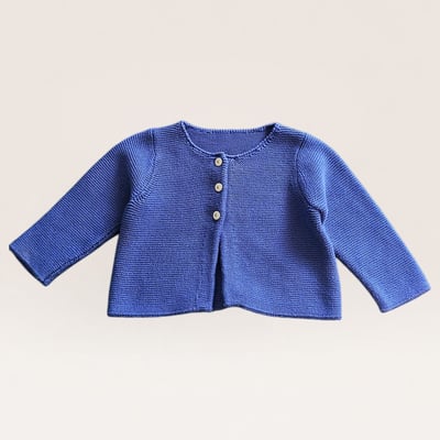 Blue Knit Cardigan 3-6 m