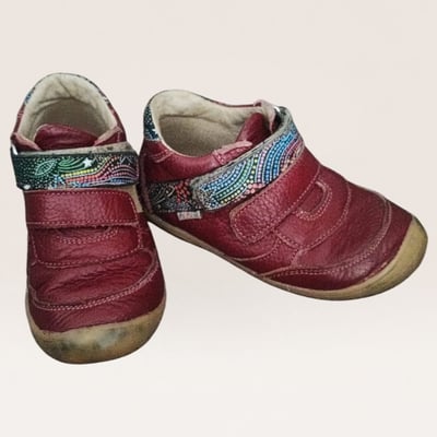 AriAna Kids' 100% Leather Ankle Boots with Velcro Straps