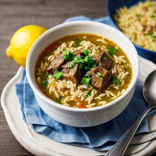 Savor the Flavors of Greece with this Mouthwatering Lamb and Lemon Orzo Soup Recipe