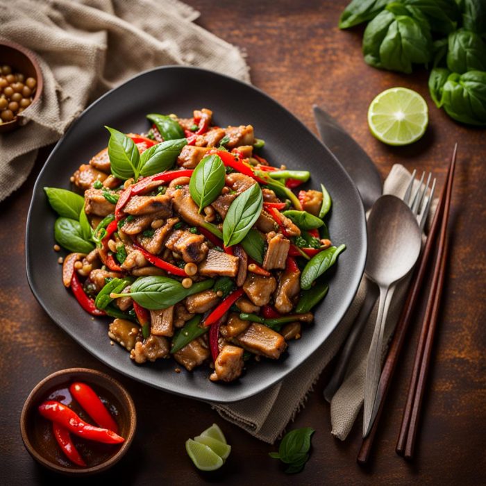 Get Ready to Savor the Deliciousness of Thai Basil Pork Stir-Fry!