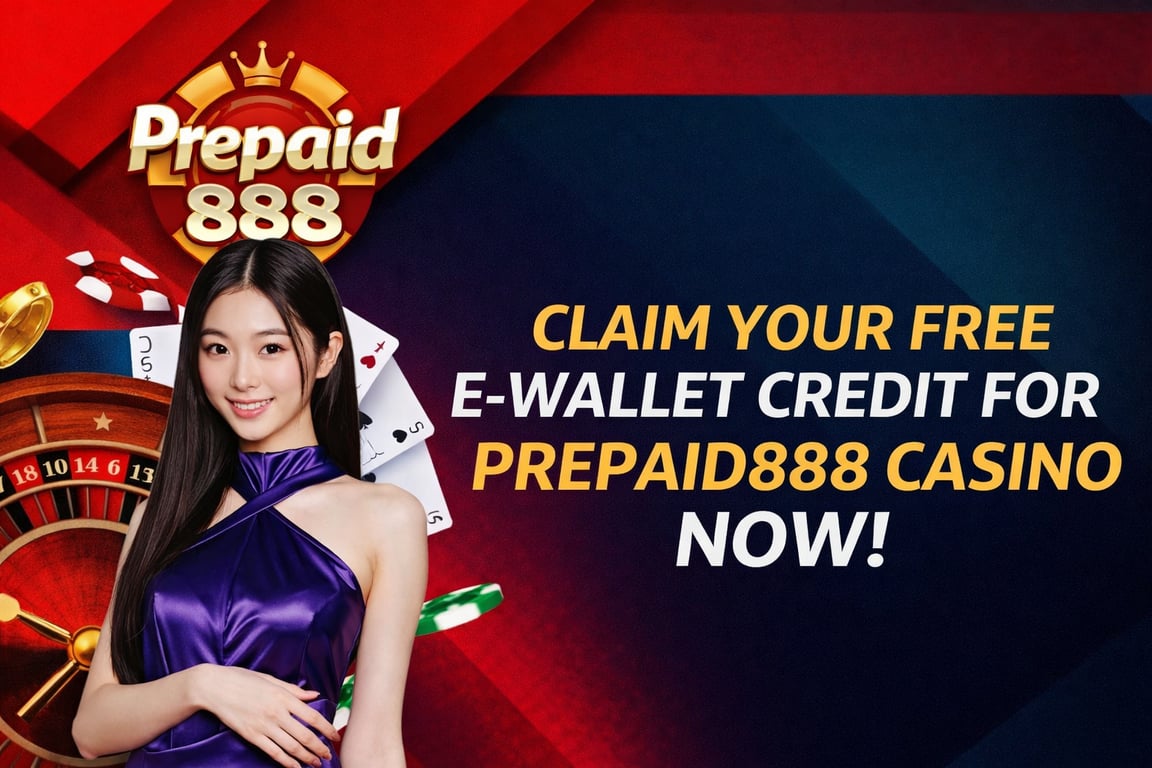 Prepaid888 Banner Claim free e-wallet credit now!