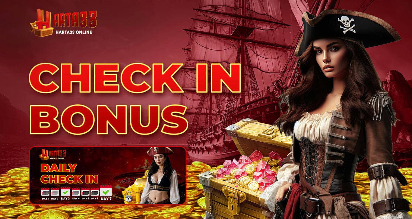 Harta33 Banner Check in for bonus rewards.